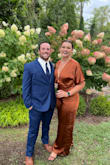 The jumpsuit fits well, the top is looser in the back than pictured, and the pants fit across my hips a little tighter but that's just bc I'm a bit hippy. Color looked really flattering with my brown hair and natural tones, and I got SO many compliments at a fall wedding in it. Material is a littler thicker than I expected for satin - which is nice because it's better quality, but I also got a little hot dancing in it. - Stasia M.