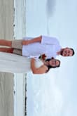 Bought this dress because my husband and I decided last minute to cancel our wedding and elope at the beach! I ordered based on the measurements chart and it was a little loose in the waistline but would not have changed a thing about it! Completely loved it! 
Side note: if you're short like me, it may be a little long! - Cassidy S.