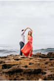 I used this dress for my engagement pictures and it was perfect. The color really pops in the photos and the slits on both sides add some edge to the dress. It was big as flowy as I had hoped but it was still a great choice! The dress was also a great fit. The only downside is you can't wear a bra in this dress without it showing. So make sure to buy boob tape!! - Jessica V.
