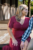 I needed a dress for my engagement photos and I had a hard time finding one. This dress is beautiful but if you're busty you're gonna need a bralette or fashion tape to hold the girls in. Also, it's super long! The short girls need to get it hemmed but i didn't have that much time. I probably wouldn't wear it again until I got it hemmed. But my photos came out beautiful and the color was perfect - Camille F.