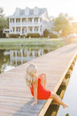 This romper is beautiful and fits true to size.  I wore it for senior photos and it photographs so well!  I am petite and did not have to have it altered at all!!! - Melanie M.