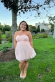 My daughter looked like a princess for homecoming!! The dress fit her shoe perfectly. She said it was so comfortable - Sandra M.