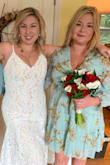 I just celebrated my civil courthouse wedding with my husband, a super small 16 person affair that had a lunch at a restaurant, cake to follow at home. I was so happy with how quickly my dress came and how it fit! The return process was super easy (I bought 2 different dresses and pairs of shoes just in case). 

It was POURING for most of the day of my wedding but the dress still looked great despite getting a little wet. It made me feel good to know I didn't break the bank on the dress considering the torrential rain. I felt beautiful, sexy, classy, and just LOVED the vintage lace feel of it.

I am so pleased with my dress, shoes, and experience with Lulus! - Marlene R.