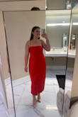 I absolutely loved this dress!! It fit me like a glove on the first try on. I am anywhere from a 34B-36B and usually a size 8/10. This dress was comfortable, had great material, and perfect length, and I got so many compliments. - Tess G.