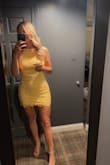 Love this dress! It was a little tight to put on but was overall a great fit. 

I'm pretty tall so I'm always worried about length with dresses but this one was perfect. Got compliments on the dress all night. - Emily G.