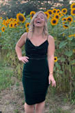 Love this dress! Perfect for end of summer/fall. Very flattering and extremely good quality for the price. I wore a smoothing shaper under it to keep everything in tight because it was cold weather out and it helped to keep me feeling confident. Great dress to dance in! Perfect for a wedding! - Julianne B.