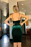 This dress was perfect. Fit was great. Material was warm enough, but not too warm. Length was great and it doesn't slide up easily. - Jailyn B.