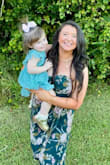 I was looking everywhere for a dress to wear to an October wedding and came across this one. When I got it in I was VERY pleased and knew I found the perfect dress! It was a little snug in the bust but it wasn't uncomfortable. I received so many compliments. Very figure-flattering and perfect if you need to chase your little one around all night, like me. I ordered the XL. If you are hesitant just purchase it, you won't regret it! - Kayla G.