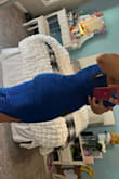 I originally ordered a large, but had to send it back for an extra large.. I love all the Rouching because it hides all my problem (hips/belly) areas and make my butt look nice. Idk why it won't let me rotate the photos. - Stephanie D.