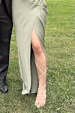 They were pretty comfy for the ~$20 I spent on them! I wore them as a bridesmaid for about 7 hours on the day of the wedding and all the night before for the rehearsal and the only issue I had was keeping the straps up. I have this issue with other lace-up heels so it's not specific to these, just secure the tie with fashion tape and you'll be fine. My feet were sore after, but I don't wear heels often so I wasn't surprised. Loved the beige color of these, and the "wooden" heel was a nice touch that kept these looking unique. - Harlie C.