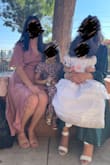 The dress was perfect for the occasion. I wore it to a baptism and I loved the length. It was really comfortable I just had to pin the neckline to keep it from opening too much. I am a Medium in everything. Got it in my usual size and fit perfect. - Alejandra A.