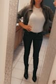 Love this top, can pair it to dress up or dress down. I got a medium because I wanted an oversized look. - Angela S.