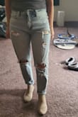 Let me start by saying I usually don't buy jeans online because I'm short. But wow I'm so glad I took the chance on these jeans. They fit so well and I like that I got the cropped because the length is perfect for me. Not cropped like the pictures but that's ok with me. Short people will understand the struggles. Lol. They are just fantastic jeans. I've already bought a different color and going to buy more. My new favorite jeans. - Lisa P.