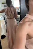 I chose this dress for a wedding I was in but in real life it looks pinker, not champagne/beige. It was also very wrinkly. Returned. - Brittany W.