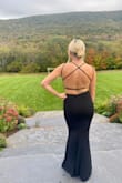 This dress is absolutely stunning. I wore it to a wedding and I got so many compliments. The back of the dress was my favorite part. - Beth P.