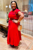 I purchased the white (XL) version first. It runs a little larger so I made sure to get the red one in L. I've worn this outfit a few times and have received multiple compliments. Would definitely recommend purchasing this dress! - Nachelle A.