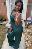 This jumpsuit was just right for a wedding I went to. It was long in the leg area but that was nothing that a little stiching wouldnt solve. I received a lot of compliments! - Charlisha J.