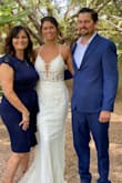 This dress is absolutely stunning! It feels light and comfortable! The sparkles on the bottom are gorgeous! The dress looks like it definitely cost much more, but is such an amazing price for the quality. And it came in a great garment bag! - Heather K.