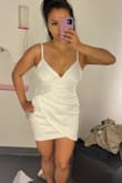Bought this dress for my bachelorette and it fit nicely. A little stretchy and flattering! - Murielle R.