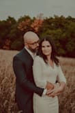 I loved this dress for my outdoor fall wedding. It was warm, thick, stretchy, and comfortable. I love the classic look and I felt beautiful on my wedding day. - Leigh D.
