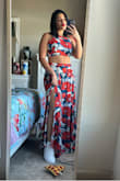 I'm 5'9 it was a bit tall for me I got L size I think I should've got medium it runs lil big but it's beautiful I got a lot of compliments - Sali R.