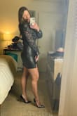 It's not as long as I hoped and the shoulders are gonna need some starch as they are stiff or puff on their own but it's the perfect date night outfit. - Ashley S.
