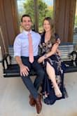 I wore this to a friend's wedding, October in Utah. It was perfect! The colors are great for fall, the neckline is really flattering, and the fabric was wonderful. The layers and fun slit kept me really comfortable in the desert heat during the outdoor ceremony. Highly recommend! - Sarah D.