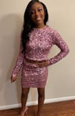 This to piece set is everything!!! OMG it is sooo pretty!!! I bought this for my daughter homecoming and she receives so many compliments! She typically wears an extra small or small. I ordered an extra small but they mistakenly sent a small which was perfect because the extra small would have been too small! This two piece set is a must buy!!!! Trust me you will love it! - Denessa J.