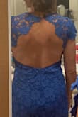 I bought this dress at the last minute on a whim for a wedding. Used the websites sizing estimater and it told me what size I should order. Shipped quickly and arrived fast (I did pay for expedited shipping - like I said, last minute). I tried it on and it fit perfect! Returned both the Amazon dresses I was considering wearing! Back was so pretty and the material was thick and felt high quality. I felt pretty and dare I say it, even sexy in this dress! - Rebecca H.