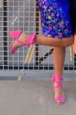 I purchased these shoes for my daughter to wear with her Lulu's homecoming dress and the pink matched perfectly! It was a great addition to the dress. I asked my daughter if they were comfortable and she said they weren't the worst shoes she'd ever worn which is a lot to be said for these shoes because she NEVER wears heels! Besides that, they held up really nice and ran true to size. I highly recommend it! - Giselle H.