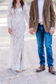 I bought this dress for a photoshoot and absolutely adore it! As you can see in the photos I sewed up the slit for a more modest look (so easy to do by the way). Love the classic feminine look - Faith B.