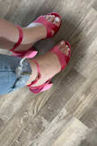 If you're on the fence about these shoes, let this be your decision. BUY THE SHOES!!!!! I am absolutely in love with the color and fit of these heels! I have gotten so many compliments and they are so comfortable, I wore them to a family member's wedding and never took them off once while dancing :) they do run a little large, I sized down once and they fit perfectly! - Molly G.