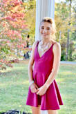 My daughter is extremely slim with very narrow hips and shoulders so finding an XS dress that fits her well is challenging. The straps were a little trick to navigate without popping seams when putting on the dress but otherwise, very easy to wear and keeps it's shape well. The fabric was thick and sturdy, easy to iron and stayed wrinkle free all evening. The neckline was a little too low IMO so I hand sewed it up about an inch and a half. We used buddy tape to keep the chest area safely secured. Would 100% buy it again in a different color if she asks! Excellent value and quality!!! - Jessica L.