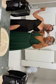 This was a pretty good dress! I wore it to a formal wedding. I am usually a medium, and I saw in the reviews that it runs large so I ordered a small. It was still really long and I wore 4" heels and still probably should have had it hemmed. It fit really well, but the top is definitely made for a smaller chest, so be careful - it didn't sit right for me so I ended up safely pinning the middle down to get a scrunched look for the neckline. The slit is really high, so be careful - I may have flashed a few people by the end of the night, especially getting in and out of my car. Overall it worked pretty well and I will probably be wearing it again. - Sara P.