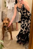 Bought this for a wedding rehearsal dinner. It is so flattering on my figure! Minus my boobs, I generally have no curves. This dress makes me look like I actually have hips! So excited to wear it. The material is a little itchy in the cups but I'll deal with it - Ceylan C.