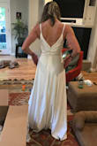 This dress made me feel really elegant, I liked the neckline and the back. The only real problem I had with it is up close the fabric is a little chintzy feeling/looking, which wasn't my feeling on any of the other dresses I ordered from Lulus. It looks fine from a couple of feet back and I'm sure it would look lovely in pictures. - Molly L.