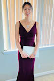 The dress fit perfectly and made me look curvier than I am. It was very classy and elegant, and despite not showing much skin, was also very sexy given the fit. Just a touch long with 2.5 inch heels, but otherwise exactly what I was looking for! - Charlene C.