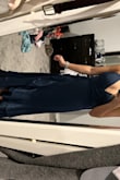 Love the material, dress fits true to size and ties nicely. - Krista W.
