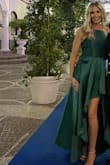 An elegant and comfortable dress. The zipper is difficult to get over the seams at the waist but once you get passed that it's perfect. - Jennifer M.