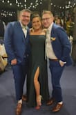 This dress is just GORG! Bought it for a Fall wedding in VT & it couldn't have been more perfect! Fit is super flattering! And my busy gal squad, boob tape is your best friend w/ this dress! I did have to get it hemmed only slightly as it's long. And my rainbow Betsey heels were a perfect stunner accessory! - Beth G.