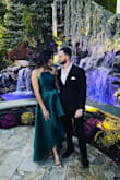 What a beautiful dress . Ive been eyeing this dress for a while and it finally can available just in time for my cousins wedding . Everybody was obsessed with this dress .Ive got so may complement . The material does not stretch mine was a bit tight on the waist but not uncomfortable to wear . - Grethel V.