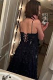 Wow, I am so grateful to have snagged one of these dresses! It kept going out of stock but after checking multiple times a day, my size (Small) was restocked! This dress came so quickly and fit like a glove. I think the corset back & adjustable straps really help customize the fit of the dress. It is soo sparkly in person and of great quality. I cannot wait to wear this to an upcoming holiday party! - Alison J.
