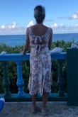 Great fit with the tie back. I found for my height the waist was a little high all around but not enough to make me want to return it. The length was great, too. - Donna T.