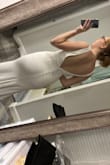 Absolutely loved this dress! It was slightly see through even with two layers of material, but I also didn't have time to find shape wear that matched. This dress had enough wiggle room & was breathable which was nice as I had a c section one month ago and it didn't hurt the incision at all! - Erica S.