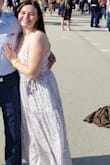 I wore this to my boyfriend's Air Force BMT graduation and it was perfect, even for how windy it was! I'm 5'3' and it was the perfect length, I would recommend a heel with this though if you're shorter like me so it doesn't get caught on anything. Very comfy dress, I was able to wear it all day, layer with it, and I can't wait to wear it again! I personally am very insecure about my stomach and the way it looks in clothing and this is the most confident I have EVER been in a dress. So, if you wanna look cute but don't have as much confidence like me, or you just love cute dresses like this, I 100% recommend this! - Anna J.
