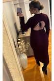 Great dress to wear with a coat or cardigan the back is beautiful and the color - Alicia