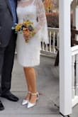 The Lulu rhinestone ankle strap heels fit perfectly and we're so comfortable on my wedding day! Loved the way they matched my dress so well. I got tons of compliments. Couldn't have been happier with this choice for a very special occasion! - Linda P.