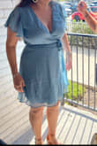 Dress was a great fitting, wasn't too tight or too loose. It doesn't have a zipper, so you do have to tie it on. Perfect for a brunch or semi formal occasion. - Amy C.