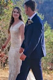 This dress was perfect for our mountain wedding. Super flattering! I didn't have to get it altered at all. I am 5'4 and wore 2.5 inch heels. Very comfortable, there is a bit of stretch to the fabric. - Shannon S.