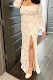 This purchase was so very last minute! I paid for express shipping and thankfully it arrived in time and looked absolutely amazing!! I wish the sleeves stayed more intact instead of falling off, I used body tape to keep it stuck, but otherwise, I am so in love with this dress. I wore it for my courthouse wedding! - Riya P.